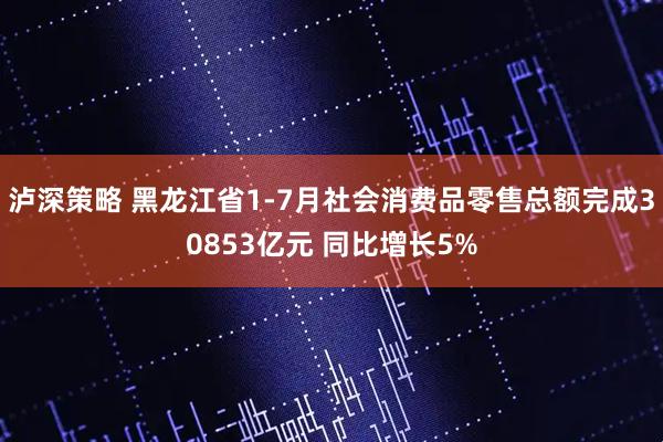 泸深策略 黑龙江省1-7月社会消费品零售总额完成30853亿元 同比增长5%